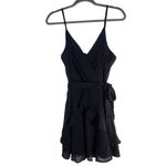 Francesca's Mi Ami Black Mini Dress with Ruffle Detail NWT Size Medium Photo 1