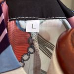 SheIn  Baroque And Chain Print Belted Shirt Dress Photo 5