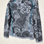 Title Nine Women’s Wool Blend Pull Over Sweater 1/4 Zip Outdoor Floral Print M Photo 5