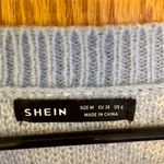 SheIn Women's Blue Medium Zebra Print Long Sleeve Sweater Photo 2