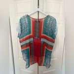 Clover Canyon 100% Silk Wide Flowy Oversized Sheer Top Blouse Size XS Photo 7