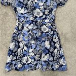 & Other Stories & Other Stories Women’s Tie Waist Mini Dress Shortsleeve in Floral Print Blue 10 Photo 9