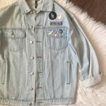 Tic Toc Oversized Embellished Denim Jacket Blue Photo 2