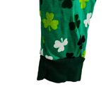Snooze Button Shamrock Sleeveless One Piece Pajama Romper Small Green Photo 2