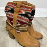 Steve Madden  Tolteca Western Boots Size 8 Brown Blanket Southwest Photo 0