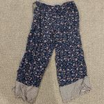 Matilda Jane  Pants Womens Sz Small A Day Off Floral Loose Lounge Wide Leg Blue Photo 1