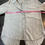 Cloth & Stone Split Back Button Down Shirt Women Large Minimalist Basics Neutral Tan Photo 6