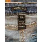 Sincerely Jules Straight Distressed Medium Wash Blue Jeans Womens Size 5 / 27 Photo 2