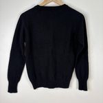 Halogen  Women’s 100% Cashmere Crew Neck Sweater Black Size Medium Photo 3