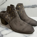 Seychelles  SEY Collection Women's Distressed Gray Suede Studded Mules 10 Western Photo 0