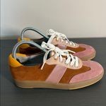 Naturalizer  Evin Lace Oxford Suede Sneaker Tan Coral Low Top Lace Up Size 7.5 Photo 3