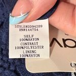 Davi & Dani  Navy Blue Lace Crochet Flowy Dress‎- Size Small Photo 5