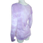 Sundry  Lilac Purple White Tye-Dye Long Sleeve Round Neckline Shirt Size 2 NWT Photo 5