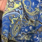 Jones New York ✨ Simplified Paisley Floral Blue Utility Sz Large Blouse✨ Photo 4