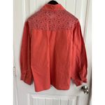 Red Ranch Lace Pearl Snap Button Shirt Women XXL Western Cowgirl Y2K Cowgirl Photo 2