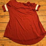 Ultra Flirt  Small Red White Stripe Short Sleeve Jersey‎ Tshirt Photo 3