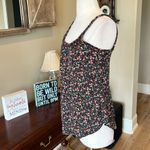 julie's closet Black Floral Knit Glowy Tank Photo 6