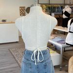 None Rust Brown Boho Crochet Knit Strappy Back Tie Top โ Festival Indie Aesthetic S Photo 5