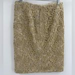 Randi Rahm lined cocktail Elegant Formal Gold Lace Pencil Skirt Sz 6 Photo 8
