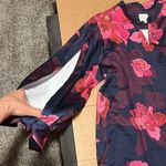 Adelyn Rae  satin dress floral print, split long sleeve, size XL NWOT Photo 11