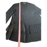 Eileen Fisher  2 Tier Ruffle Open-Front Stretch Jersey Cardigan Photo 6