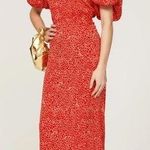 ROTATE Birger Christensen
Jacquard Open Back Dress Red Size 10 Photo 0