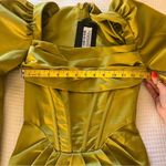 Pretty Little Thing Green Constructed Satin Extreme Puff Sleeve Mini Size 0 NWT Photo 11