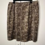 Talbots NWT  Leopard Velour Pencil Skirt Photo 2