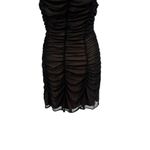 Majorelle Pandora Mini Dress Black Nude Ruched Shirred Off the Shoulder Size XL Photo 11