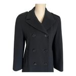 Calvin Klein Vintage 80s  Double Breasted Union Label Black Peacoat Size 8 Photo 10