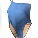J.Crew Ribbed One-Strap One-Piece Swimsuit NWT Blue Photo 9