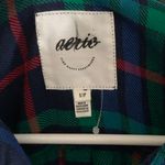Aerie Women’s Small Real Good Blue Green Red Plaid Flannel Shirt NWOT Photo 3