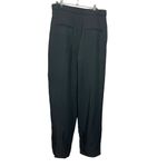 Theory Theyskens Pleated Trousers Women’s Size 6 Green High Rise Dress Pants Photo 4