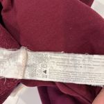 Pull & Bear Paradise League Maroon Cropped Sweatshirt Size S Long Sleeve Red Photo 9