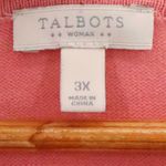 Talbots Woman Coral Black Striped Sweater Nautical Coastal Preppy Plus Size 3X Photo 1
