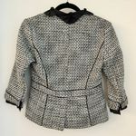 White House | Black Market Tweed Plaid Ribbon Ruffle Blazer Size 2 Photo 7