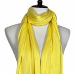 Women’s Bundle 3 Oblong Scarfs Solid Bright Jewel Colors Yellow Red Rose Pink Photo 9