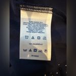 Lands' End  Navy and White polka dot tie waist fit & flare midi dress size L 14-16 Photo 5