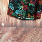 Mudd Y2K Pull On Pants Flare Leg Boho Black Floral Tropical Print Pants Photo 3