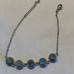 Aquamarine Crystal Bracelet. NWOT Sterling Silver. Extender Blue Photo 0