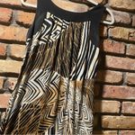 AB Studio  Shift Dress Womens Small Black Tan Animal Knit Tank Style Pull Over Photo 3