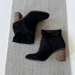 Lucky Brand  Black Genuine Suede Leather Block Heel Ankle Boots Booties Sz 8.5 Photo 8