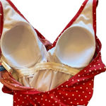 Jantzen  red & white polka dot one piece wrap style swimsuit 
retro 50s style Photo 8