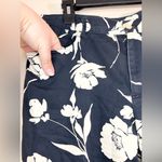 Lauren by Ralph Lauren Navy Blue and White Floral Print Slacks Pants Size 12 Photo 4