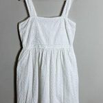 Chelsea and Violet Lace Eyelet Smocked Midi Dress Women's Large White Cottagecore Photo 0
