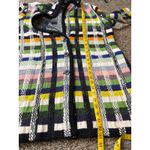 Aldomartins Womens Chunky Oversized Coat Sz XL Plaid Colorful Oversized Wool White Photo 11