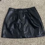 Lulus Lulu’s Black Pleather Mini Skirt Small Photo 1