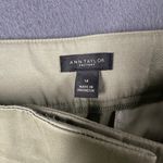 Ann Taylor 14 The Crop Mid Rise Slim Leg Ankle Flat Front Chino Green NWT Photo 5