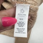 Aerie Offline By  Size XS Ribbed Cropped Sweater Hoodie Brown Ombré Long Sleeve Photo 8