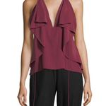 Robert Rodriguez new ✦ Sexy Strappy Silk Red Carpet Draped Cami Top ✦ Wine Photo 7